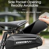  1.8L West Biking Đuôi xe đạp Túi xe đạp Vỏ cứng Túi phát hành nhanh Túi silicone Không trượt Túi đuôi lớn (Đen) 