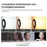  8W 6 inch RGB Ring Light đầy màu sắc Live Clip Fill Light Desktop Computer Video Hội nghị Đèn làm đẹp 