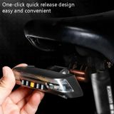  Điều khiển từ xa không dây Đèn hậu USB sạc không thấm nước Đêm đi xe đạp Cảm biến điều khiển ánh sáng Cưỡi Đèn cảnh báo (Đen) 