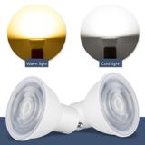  4 chiếc LED Light Cup 2835 Patch Bóng đèn tiết kiệm năng lượng Cốc nhôm bằng nhôm, Công suất: 5W 6Bead (GU10 Milky White Cover (Ánh sáng ấm)) 