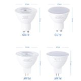  4 chiếc Led Light Cup 2835 Patch Bóng đèn tiết kiệm năng lượng Cốc nhôm bằng nhôm, Công suất: 7W 12 hạt (GU10 Milky White Cover (Ánh sáng ấm)) 