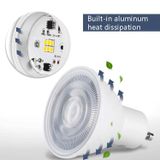  4 chiếc Led Light Cup 2835 Patch Bóng đèn tiết kiệm năng lượng Cốc nhôm bằng nhôm, Công suất: 7W 12 hạt (GU10 Milky White Cover (Ánh sáng ấm)) 