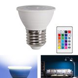  Đèn led tiết kiệm năng lượng Bóng đèn trần Trang chủ 15 màu Làm mờ ánh sáng trang trí nền, Phong cách: Vỏ trong suốt E27 (RGB Trắng) 