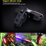  Đèn sạc USB Xe đạp Đèn LED Cảnh báo Đêm Cưỡi Đèn đuôi COB, Đặc điểm kỹ thuật: 7505 Đèn đỏ xanh 
