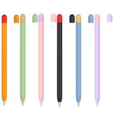 2 Bộ vỏ bảo vệ silicon 5 trong 1 bút stylus + nắp bút hai màu + 2 Ốp lưng Nib Đặt cho Apple Bút chì 1 (Matcha Green) 