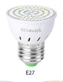  LED tập trung đèn nhựa cốc Đèn chiếu sáng gia đình tiết kiệm năng lượng, Công suất: 7W E27 60 LED (Trắng ấm) 