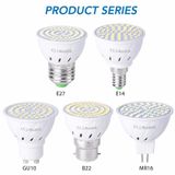  LED tập trung đèn nhựa cốc Đèn chiếu sáng gia đình tiết kiệm năng lượng, Công suất: 7W GU10 60 LED (Trắng ấm) 