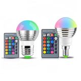  Bóng đèn LED RGB 3W - Đèn đêm pha màu 16 chế độ, có thể điều chỉnh sáng tối bằng remote 