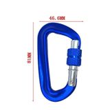  2 chiếc AD802N 8cm Hợp kim nhôm Leo núi Khóa ba lô hình chữ D Leo núi võng ngoài trời Khóa an toàn, Giao hàng ngẫu nhiên màu 