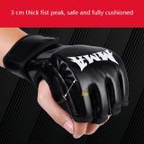  BH0086 1 Cặp Găng tay nửa ngón tay đấm bốc Găng tay đấm bốc dành cho người lớn (chân hổ xanh) 