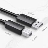 3 chiếc Cáp dữ liệu in USB Jasoz Cáp đồng không có oxy, chiều dài cáp: 0,5m 