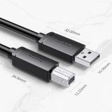  3 chiếc Jasoz USB In dữ liệu Cáp lõi đồng không có oxy, Chiều dài cáp: 1,5m 