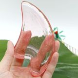  2 chiếc Crystal Crystal Gua Sha Scraping Board Facial Meridian V-hình Face Gua Sha Scraping Board (màu hồng nhạt) 