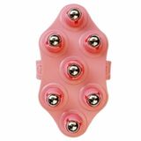  3 chiếc Seven-Ball Massager Đa chức năng Năm phần tử Meridian Brush Hạch nạo vét bạch huyết Máy mát xa bóng, Hình dạng: Màu hồng thông thường 