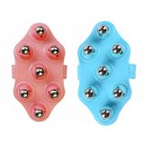  3 chiếc Seven-Ball Massager Đa chức năng Năm phần tử Meridian Brush Hạch nạo vét bạch huyết Máy mát xa bóng, Hình dạng: Màu hồng thông thường 