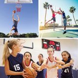  2 cặp lưới bóng rổ tròn ngoài trời, màu sắc: 5,0mm Polypropylen (trắng đỏ xanh) 