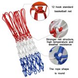  2 cặp lưới bóng rổ tròn ngoài trời, màu sắc: 3.0mm polypropylen (trắng đỏ xanh) 