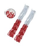  2 cặp dây bóng rổ tròn ngoài trời, màu: 3.0mm polypropylen (trắng đỏ) 