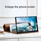  Bộ khuếch đại màn hình điện thoại di động 3 inch Gỗ 3 inch Bộ máy tính để bàn HD Video (Phiên bản siêu rõ (Cà phê)) 