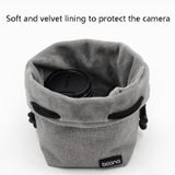  Benna không thấm nước máy ảnh DSLR ống kính ống kính bảo vệ túi túi, màu: tròn nhỏ (màu xám) 
