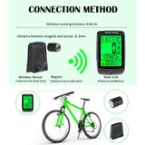  West Biking 5 ngôn ngữ Xe đạp Đèn nền không thấm nước Đa năng Máy đo tốc độ không dây (Đen) 