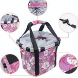  Giỏ đựng đồ trước xe đạp Giỏ hợp kim nhôm có thể gập lại, Kích thước: L (Tím) 