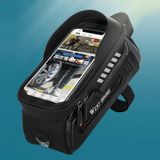  West Biking Xe đạp Vỏ cứng Xe phía trước Chùm tia điện thoại di động (Đen) 