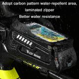  West Biking Xe đạp Vỏ cứng Xe phía trước Chùm tia điện thoại di động (Đen) 