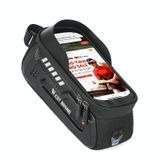  West Biking Xe đạp Vỏ cứng Xe phía trước Chùm tia điện thoại di động (Đen) 