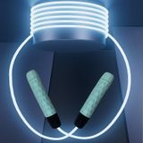  Led sợi quang trong suốt có thể điều chỉnh dây nhảy nam và nữ tập thể dục huỳnh quang (màu xanh mờ) 