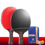  HUESEON HS-CPPX5 Five Stars Carbon Sợi kép Đảo ngược Bộ đồ tập luyện bóng bàn, Đặc điểm kỹ thuật: Kẹp lắc tay + Bút Giữ vợt 