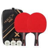  HUESEON HS-D-P01 Ba ngôi sao 7 lớp Gỗ tinh khiết hai mặt, Bộ đồ vợt bóng bàn, Đặc điểm kỹ thuật: Vợt cầm tay lắc tay 