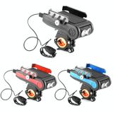  BG-2021 Đèn trước xe đạp 4 trong 1 Giá đỡ điện thoại di động Sừng Light Mountain Bike Đèn phía trước, Màu sắc: 2400 mAh Đen 
