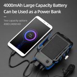  BG-2021 Đèn trước xe đạp 4 trong 1 Giá đỡ điện thoại di động Sừng Ánh sáng Xe đạp leo núi phía trước, Màu sắc: 4000 Mah Blue 