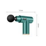  Fascia Massage Mini Điện cơ Massage Thể dục di động Cơ bắp Thư giãn Massage LCD (Đêm tối Đen) 