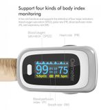  Finger Pulse Oimumeter Pulse Blood Blood Oxygen Saturation Monitor, Màu sắc: 130R Bạc Đen (Hướng dẫn sử dụng tiếng Anh) 