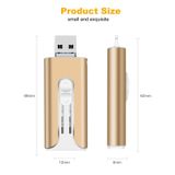  32GB Micro USB + 8 Pin + USB 2.0 3 trong 1 Điện thoại di động Máy tính U-đĩa U (Vàng hồng) 