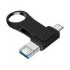  16GB USB 3.0 + 8 Pin + USB-C / loại C 3 trong 1 Máy tính di động Metal U-Disk (Đen) 