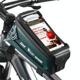  West Biking 2.5L Xe đạp Front Beam Điện thoại di động Màn hình cảm ứng Túi vỏ cứng (Màu xanh đậm) 