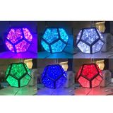  Cool Infinite Dodecahedron Đêm đầy màu sắc Ánh sáng nghệ thuật trang trí, Kích thước: 20x20x20cm 