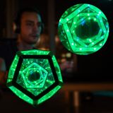  Cool Infinite Dodecahedron Đêm đầy màu sắc Ánh sáng nghệ thuật trang trí, Kích thước: 20x20x20cm 