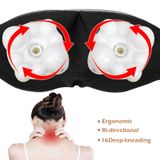  6 phím nhào massage Khăn choàng cổ tử cung, Đặc điểm kỹ thuật: US Plug (Đen) 