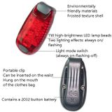  3 chiếc Đêm đi xe đạp ngoài trời Chạy ấm ánh sáng Xe đạp Đèn đuôi, Màu sắc: 5 LED Đỏ 