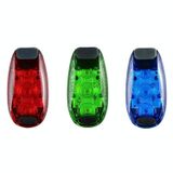  3 chiếc Đêm đi xe đạp ngoài trời Chạy ấm ánh sáng Xe đạp Đèn đuôi, Màu sắc: 5 LED xanh 