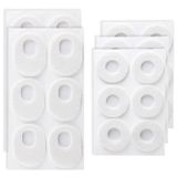  4 bộ cảm thấy mắt gà dính chân và miếng vá chống mặc (hình bầu dục) 