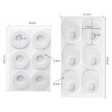  4 bộ cảm thấy mắt gà dính chân và miếng vá chống mặc (hình bầu dục) 