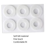  4 bộ cảm thấy mắt gà dính chân và miếng vá chống mặc (hình bầu dục) 