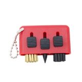  3 chiếc Bàn chải làm sạch đa chức năng Golf Bàn chải làm sạch rãnh di động (Đỏ) 
