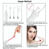  Dụng cụ làm đẹp dụng cụ trị liệu bằng điện tần số cao 10W với đèn đỏ 4 ống (EU Plug) 