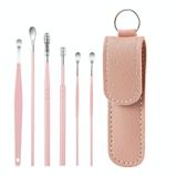 5 bộ 6 trong 1 thép không gỉ Spring Spring Pick Pick Pick, Đặc điểm kỹ thuật: Hồng 